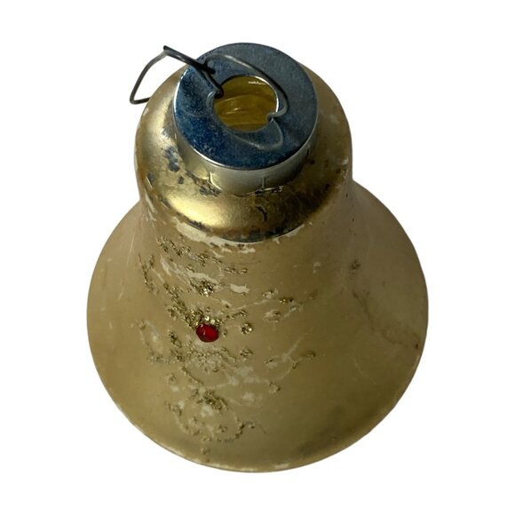 Mercury Glass Christmas Ornaments Vintage Gold Bells Set of 4 Made in Germany - Picture 8 of 16